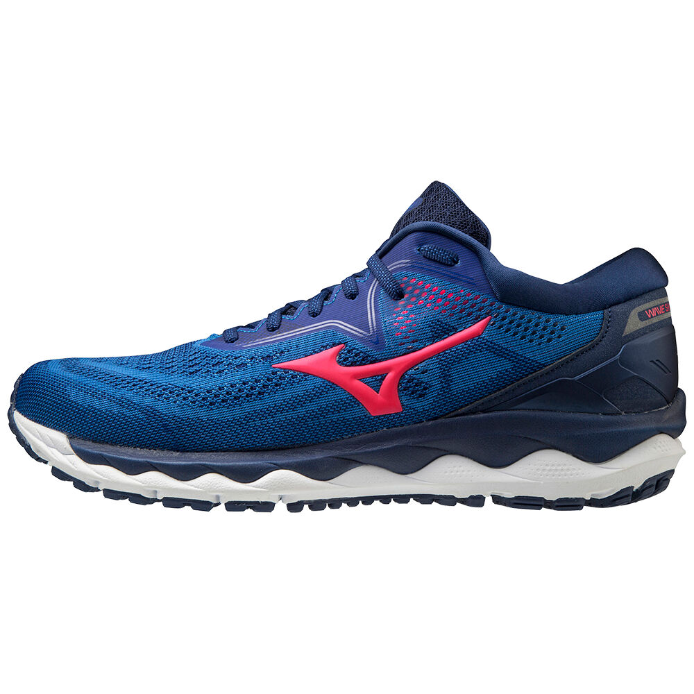 Mizuno Wave Sky 4 Férfi Futócipő Kék/Rózsaszín YFQ596428